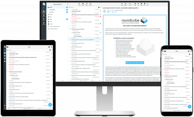 round cube cpanel email